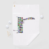 Hebrew Letter Dalet Golfhandtuch (Insitu)