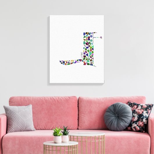 Hebrew Letter DALET Leinwanddruck (Insitu (Wohnzimmer))