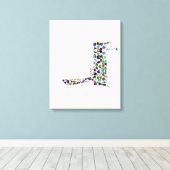 Hebrew Letter DALET Leinwanddruck (Insitu (Holzboden))