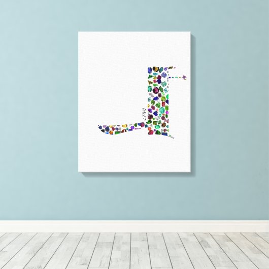 Hebrew Letter DALET Leinwanddruck (Insitu (Holzboden))