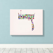 Hebrew Letter DALET Leinwanddruck (Insitu (Holzboden))