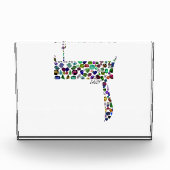 Hebrew Letter DALET made with Gemstones Fotoblock (Vorderseite)