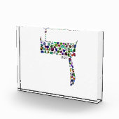 Hebrew Letter DALET made with Gemstones Fotoblock (Rechts)