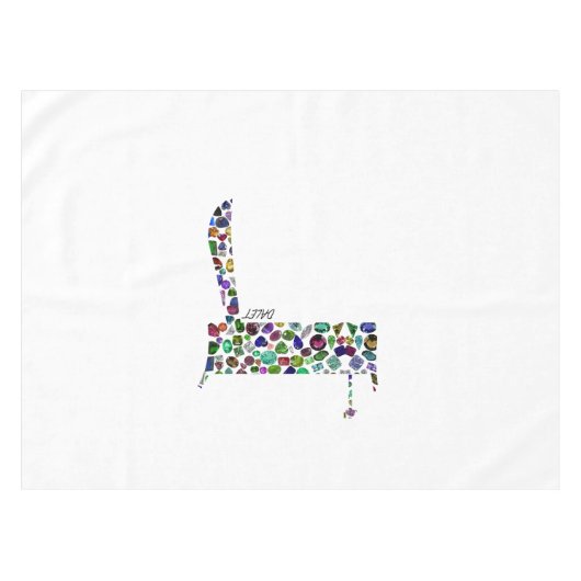 Hebrew Letter Dalet Tischdecke (Vorderseite (Horizontal))