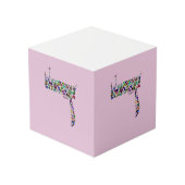 Hebrew Letter Dalet Würfel (Rückseite Schrägansicht)