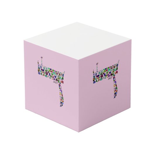 Hebrew Letter Dalet Würfel (Vorderseite Schrägansicht)