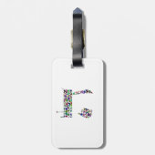 Hebrew Letter HEY Gepäckanhänger (Rückseite vertikal)