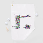 Hebrew Letter HEY Golfhandtuch (Insitu)