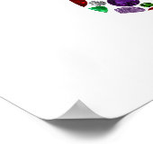 Hebrew Letter HEY made with Gemstones Poster (Ecke)