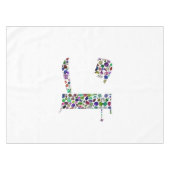 Hebrew Letter HEY Tischdecke (Vorderseite (Horizontal))
