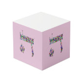 Hebrew Letter HEY Würfel (Rückseite Schrägansicht)