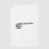 Hebrew Letter VAV Golfhandtuch (Vorderseite)