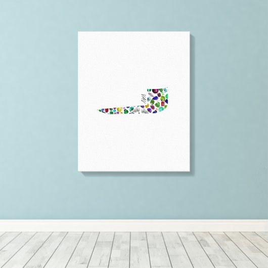 Hebrew Letter VAV Leinwanddruck (Insitu (Holzboden))