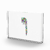 Hebrew Letter VAV made with Gemstones Fotoblock (Rechts)