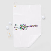 Hebrew Letter ZAIN Golfhandtuch (Insitu)