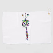 Hebrew Letter ZAIN Golfhandtuch (Horizontal)
