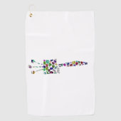 Hebrew Letter ZAIN Golfhandtuch (Vorderseite)
