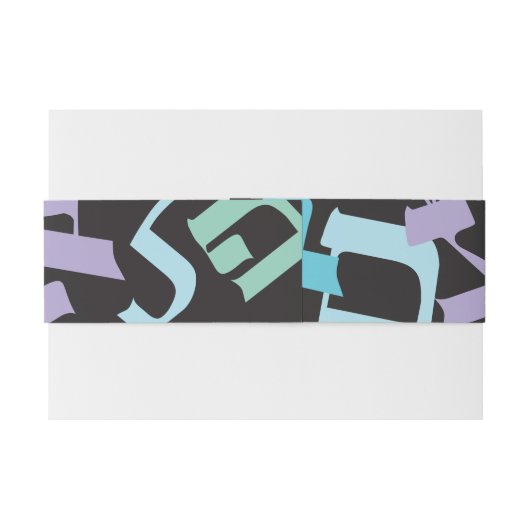 HEBREW LETTERS TREE Customizable Wrap Band (Rückseitenbeispiel)