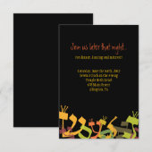 HEBREW LETTERS TREIBEN Bar Mitzvah Party Card Einladung (Vorne/Hinten)
