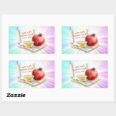 Hebrew l'shanah Tovah Jom Kippur Rechteckiger Aufkleber (Blatt)