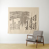 Hebrew Megillat Ruth Zitat - Buch Ruth Shavuot Wandteppich (Beispiel (Horizontal))