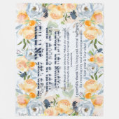 Hebrew Modeh Ani Jüdischer Morgen Dankgebet Fleecedecke (Vorderseite)