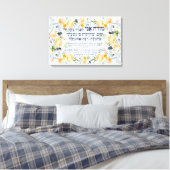 Hebrew Modeh Ani Jüdischer Morgen Dankgebet Leinwanddruck (Insitu (Schlafzimmer))