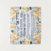 Hebrew Modeh Ani Jüdischer Morgen Dankgebet Wandteppich (Vorderseite)