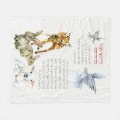 Hebrew Modeh Ani Morning Gebet Jüdische Kinder Fleecedecke (Vorderseite (Horizontal))