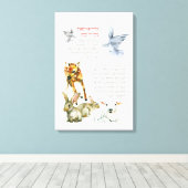 Hebrew Modeh Ani Morning Gebet Jüdische Kinder Leinwanddruck (Insitu (Holzboden))