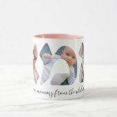 Hebrew Mommy Foto Collage Script-Tasse Tasse (Zentrum)