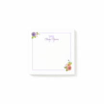 Hebrew Monogram CHET Personalisiert Floral