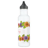HEBREW Personalisierte Hübsche Blüte Edelstahlflasche (Rechts)