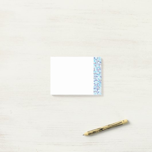 Hebrew Post-it Klebezettel (Auf Schreibtisch)