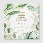 Hebrew Rosh Hashana Greetings Watercolor-Blätter Magnetkarte (Vorderseite)