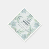 Hebrew Rosh Hashana Greetings Watercolor-Blume Serviette (Ecke)