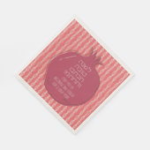 Hebrew Rosh Hashana Grüße mit Granatapfel Serviette (Ecke)