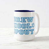 HEBREW SCHOOL DROPOPOP ZWEIFARBIGE TASSE (VorderseiteRechts)