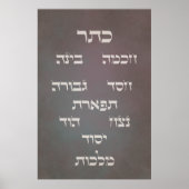 Hebrew Sefirot - Baum des Lebens - Dunkler Hinterg Poster (Vorne)