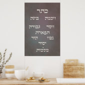 Hebrew Sefirot - Baum des Lebens - Dunkler Hinterg Poster (Küche)