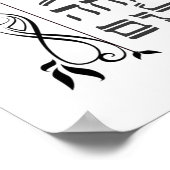 Hebrew Sessing Liebe Überfluss Joy Peace Leinwand Poster (Ecke)