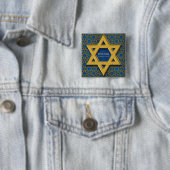 Hebrew Shabbat Shalom Gold Star von David Blue Button (Beispiel)
