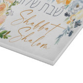 Hebrew Shabbat Shalom - Wasserfarbenkallah Schneidebrett (Ecke)