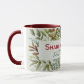 Hebrew Shabbat Shalom Watercolor Tasse (Links)