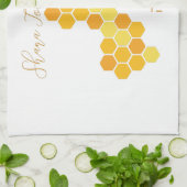 Hebrew Shana Tova Happy New Jewish Year Honeycomb Geschirrtuch (Gefaltet)