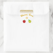 Hebrew Shana Tova Star David Quadratischer Aufkleber (Tasche)