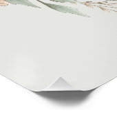 Hebrew Shema Israel in der Blume Wreath jüdisches  Poster (Ecke)