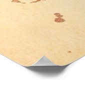 Hebrew Shema Israel - jüdisches Gebet mit Blume Poster (Ecke)