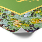 Hebrew Shema Jüdisches Gebet Grün Abstrakte Farbe Poster (Ecke)