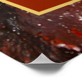 Hebrew Shema Jüdisches Gebet Rot Abstrakte Malerei Poster (Ecke)